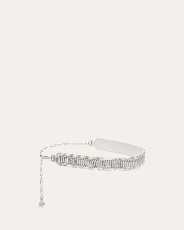 Crystal Satin Chain Belt